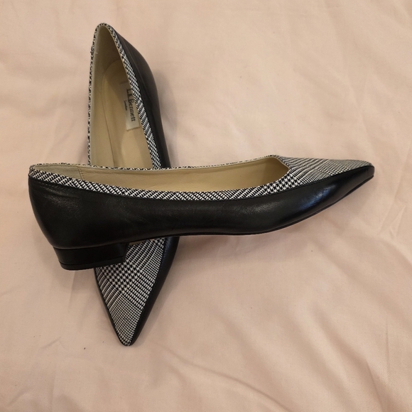 Nwot L.K.Bennet Black and White Women's Flats Agatha Eu 40 Us 9 - Picture 1 of 8